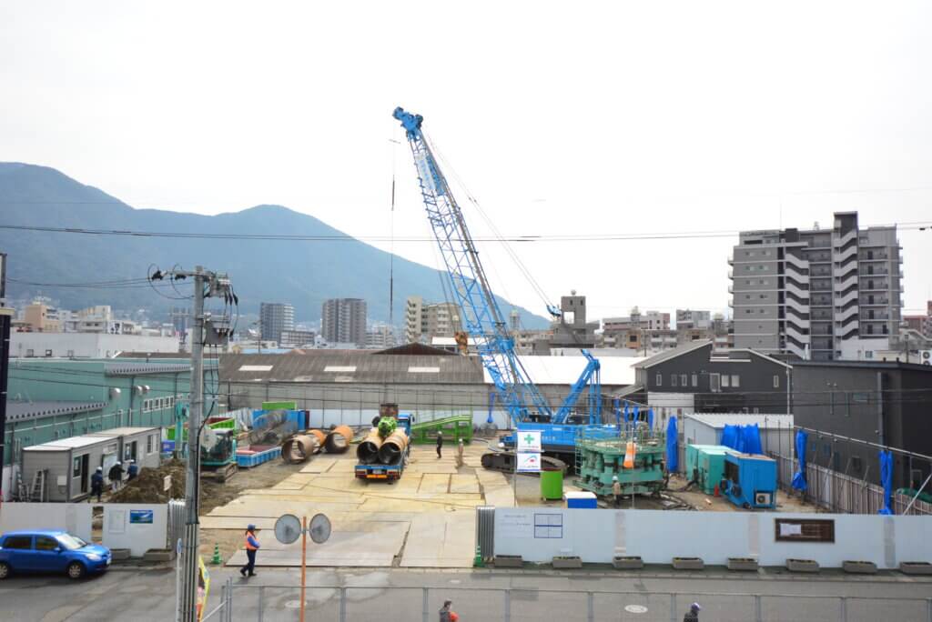建設工事が進む「希望のまち」